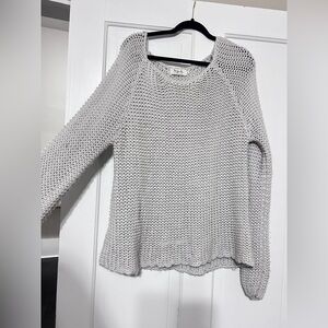 Grey waffled sweater